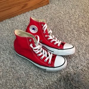 Red high top converse